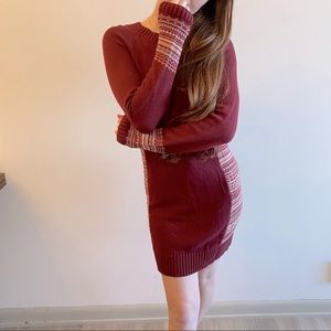 Maroon Sweater Dress